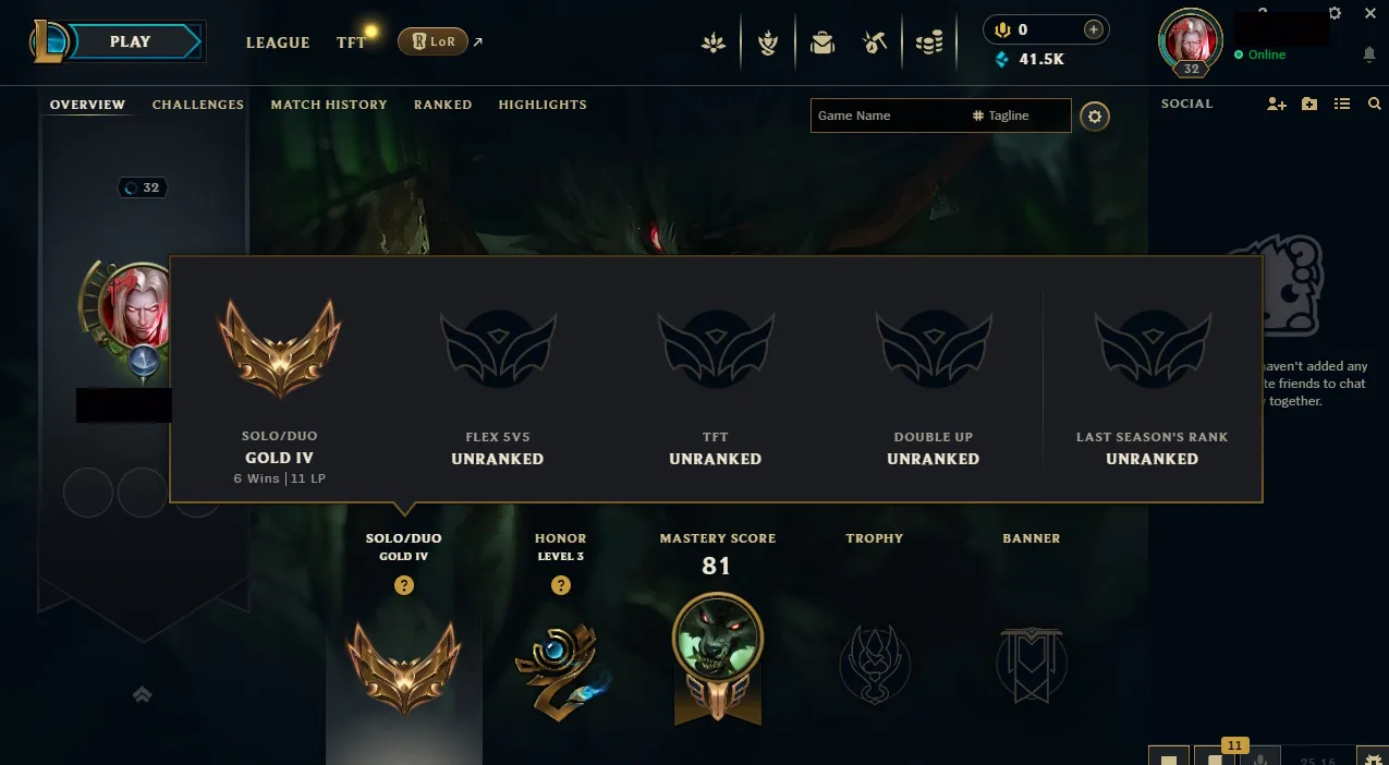 EUW 🌎 GOLD IV 🏆 89% WR 🔥 41,000+ BE 🔷 20 CHAMP 🎯 Lifetime Ownership 🛡️ Instant Delivery⚡